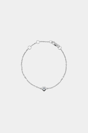 Baby Heart Bracelet | 9K White Gold | Natasha Schweitzer
