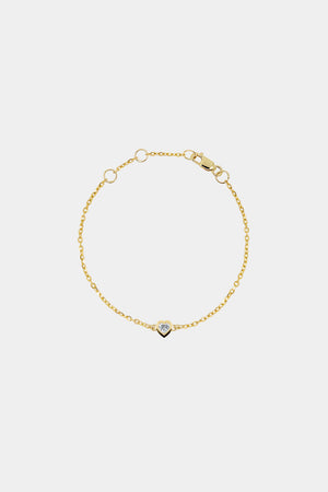 Baby Heart Bracelet | 9K Yellow Gold | Natasha Schweitzer
