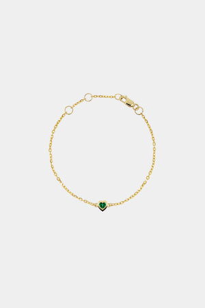 Baby Heart Bracelet | 9K Yellow Gold | Natasha Schweitzer