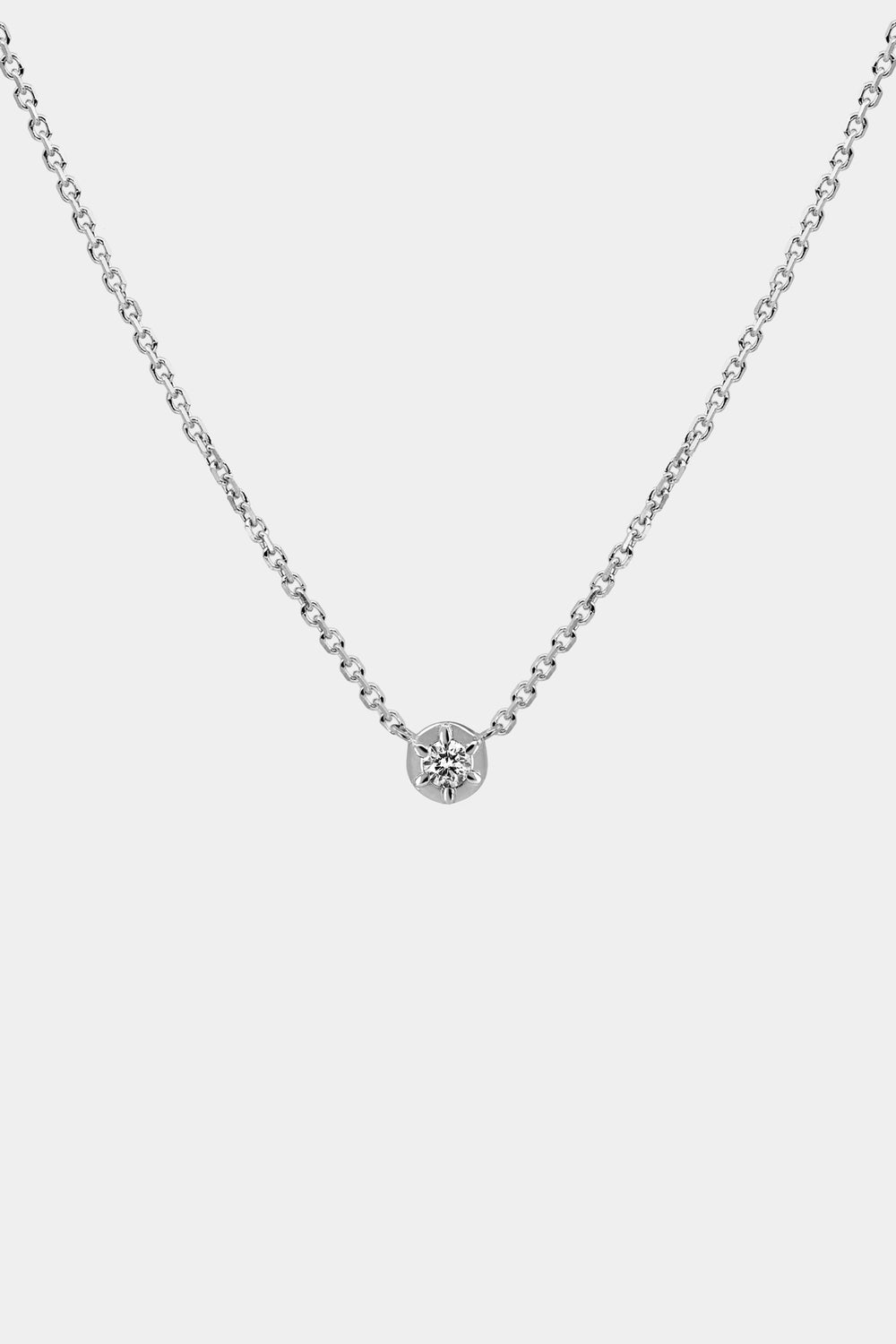 Elsa Diamond Necklace | 9K White Gold