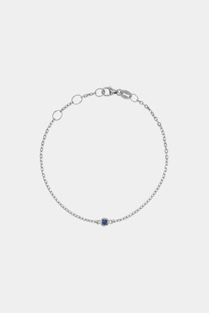 Round Birthstone Bracelet | 9K White Gold | Natasha Schweitzer