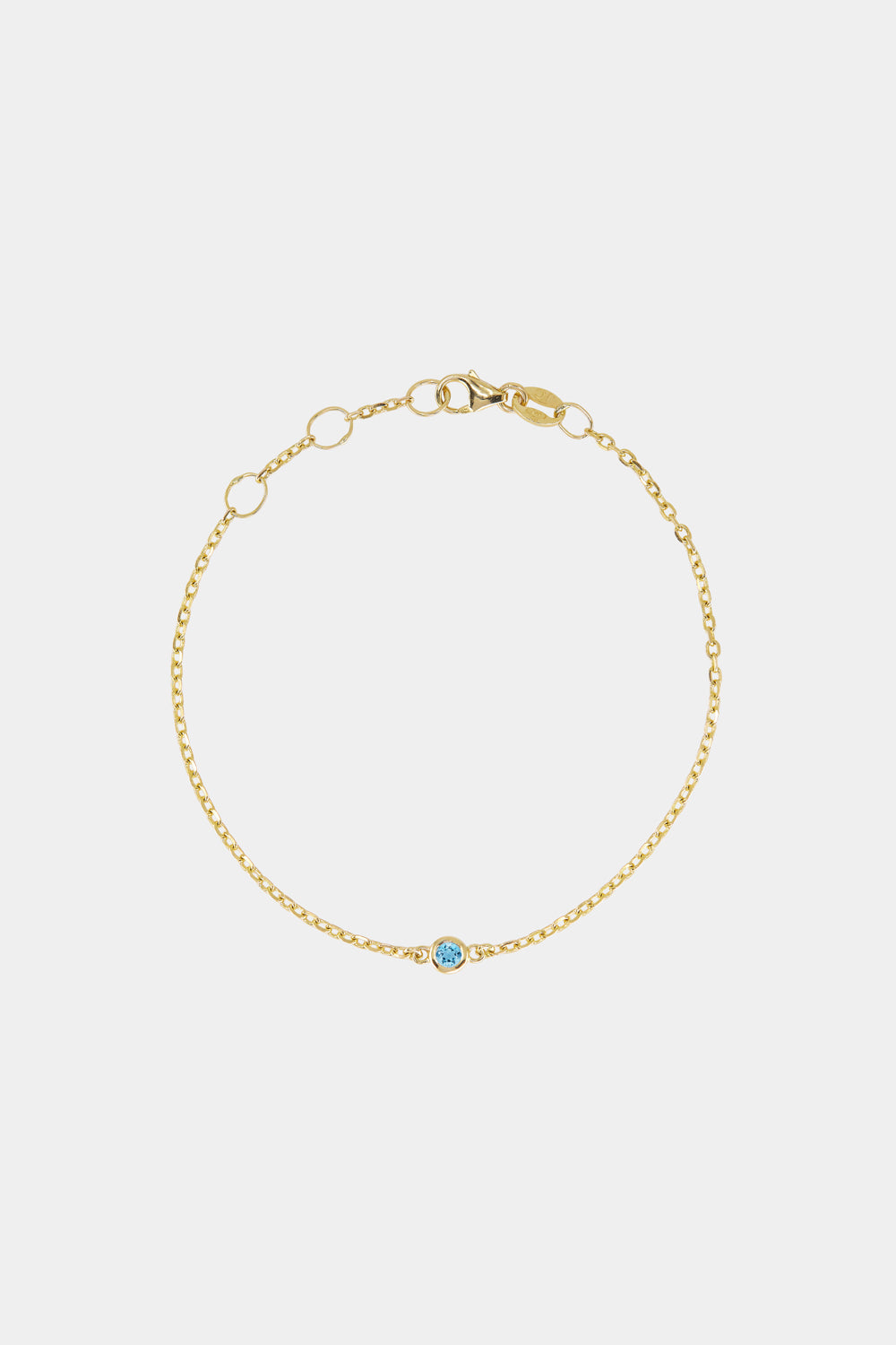 Round Birthstone Bracelet | 9K Yellow Gold