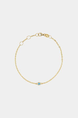 Round Birthstone Bracelet | 9K Yellow Gold | Natasha Schweitzer