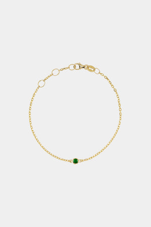 Round Birthstone Bracelet | 9K Yellow Gold | Natasha Schweitzer