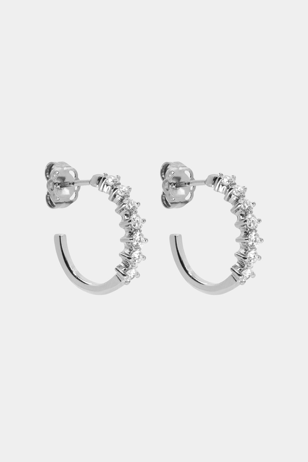 Buttercup Diamond Hoops | White Gold