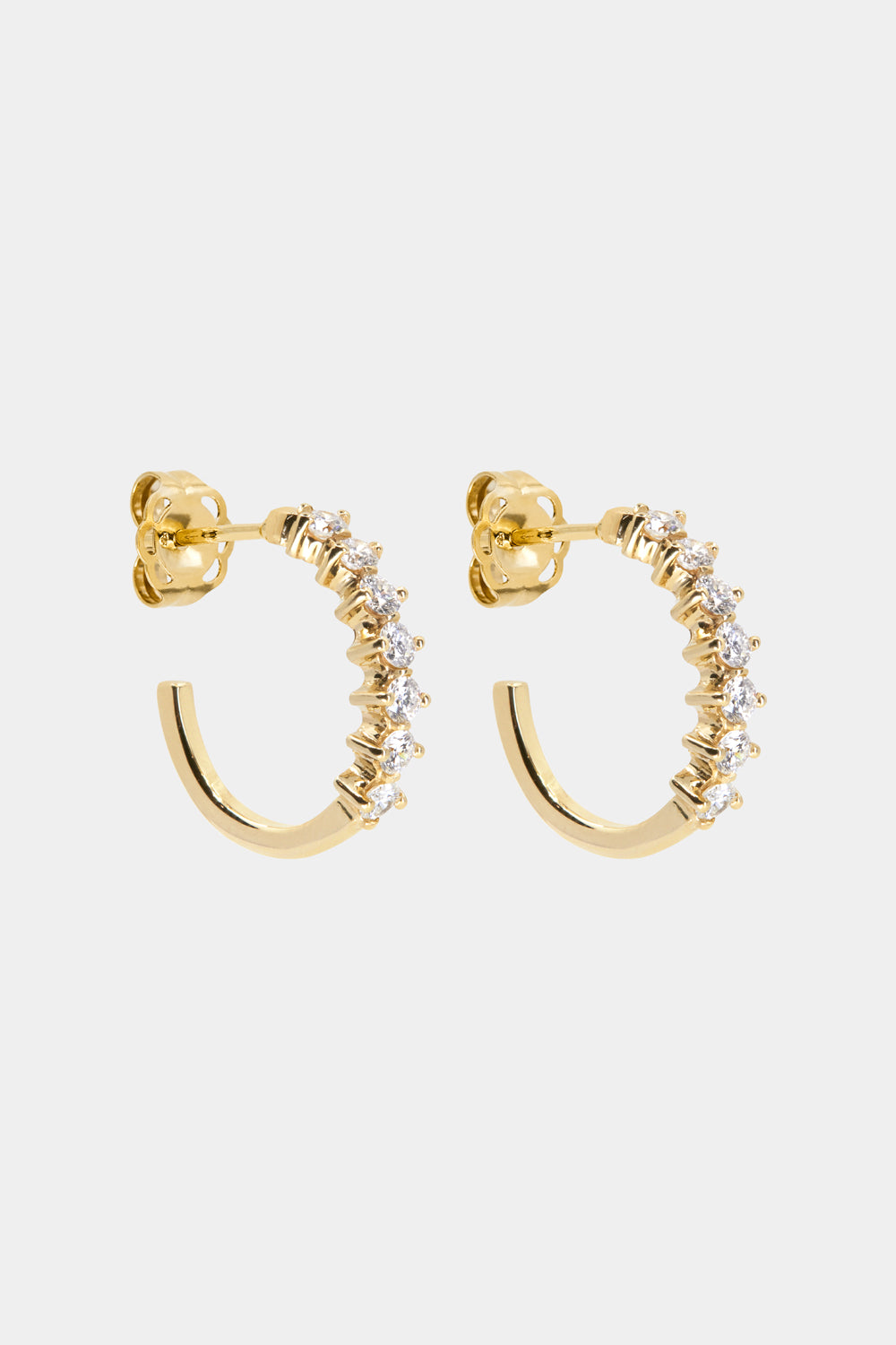 Buttercup Diamond Hoops | Yellow Gold