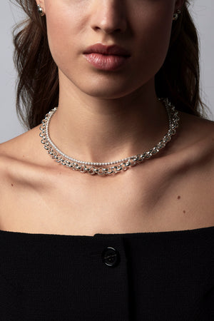 Large Chateau Necklace | Silver | Natasha Schweitzer