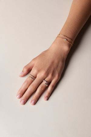 Scattered Diamond Trio Bracelet | 18K White Gold | Natasha Schweitzer