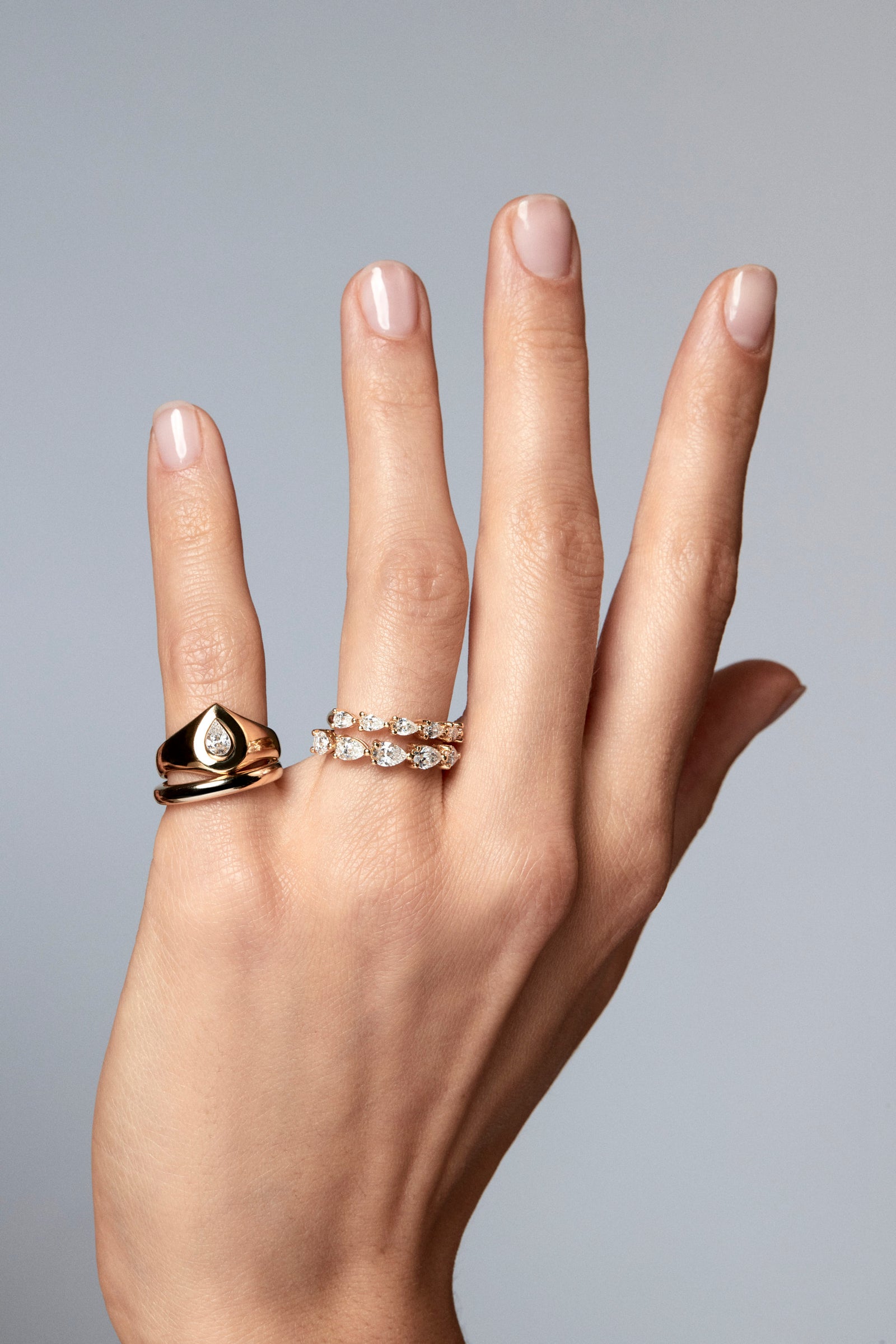 Pear Diamond Ring | 18K White Gold| Natasha Schweitzer