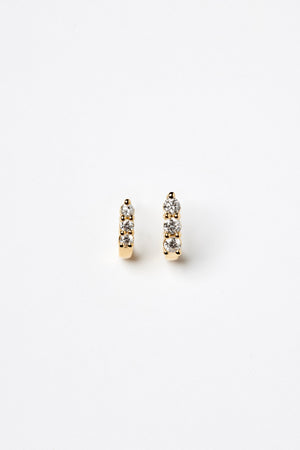 Diamond Georgie Hoops | 18K Yellow Gold, More sizes available | Natasha Schweitzer