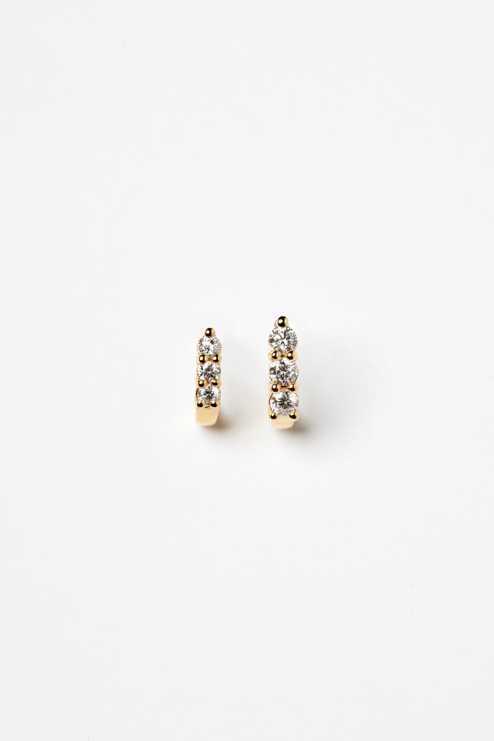 Mini Diamond Georgie Hoops | 18K Yellow Gold| Natasha Schweitzer