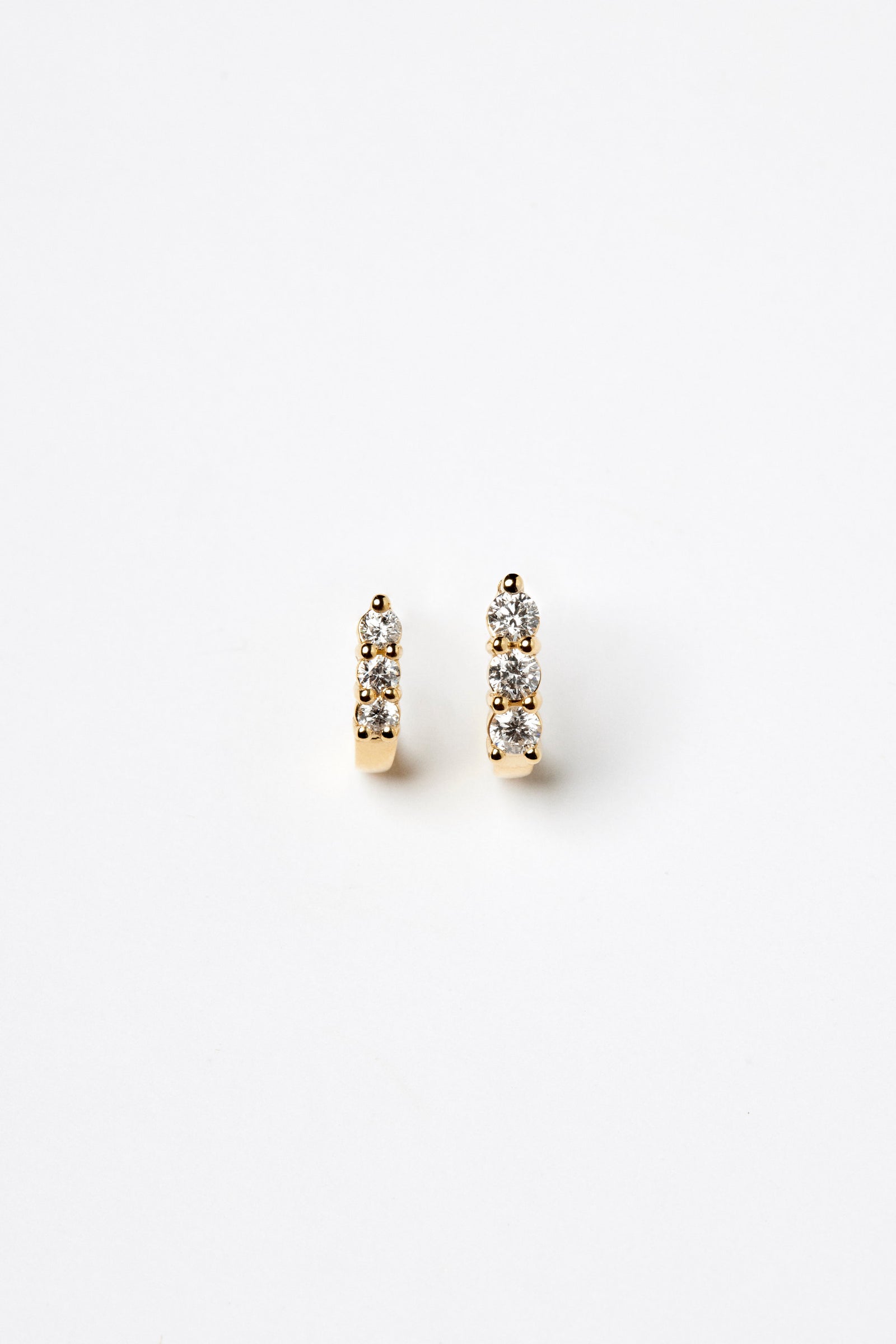 Mini Diamond Georgie Hoops | 18K White Gold| Natasha Schweitzer