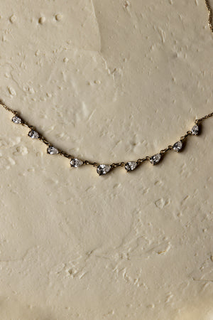 Arwen Pear Diamond Necklace | 18K Yellow Gold | Natasha Schweitzer