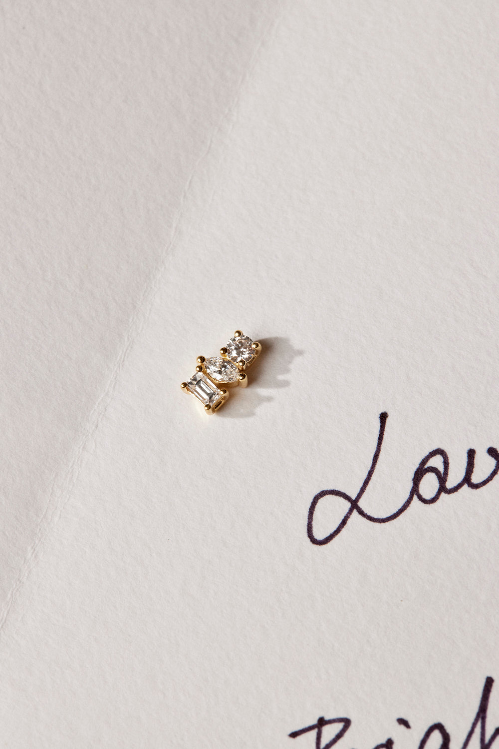 Mini Scattered Diamond Studs | 18K White Gold| Natasha Schweitzer