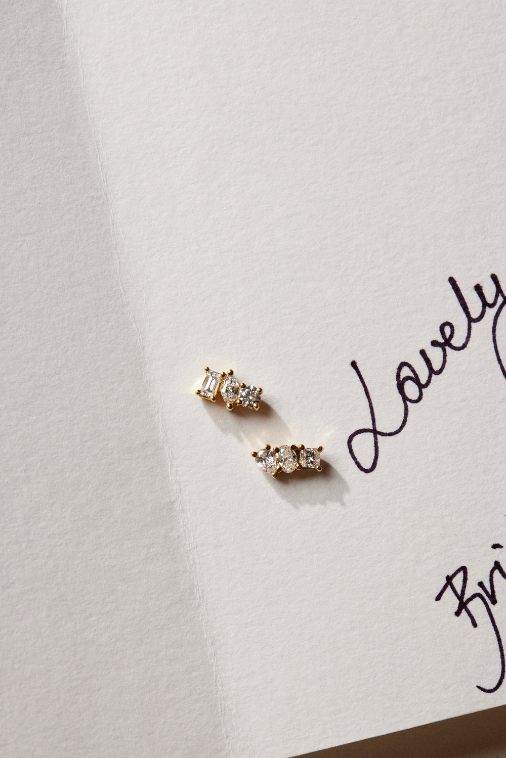 Mini Scattered Diamond Studs | 18K White Gold| Natasha Schweitzer