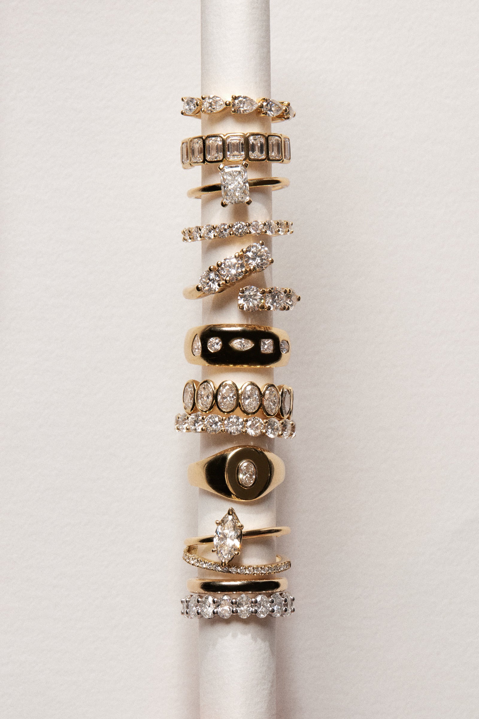Round Diamond Half Band | 18K White Gold| Natasha Schweitzer