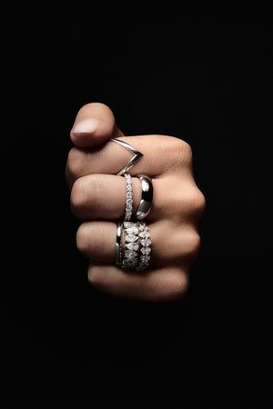 Sabine 10pt Round Diamond Ring | 18K White Gold | Natasha Schweitzer
