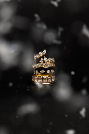 Mini Scattered Diamond Wrap Ring | 18K Yellow Gold | Natasha Schweitzer