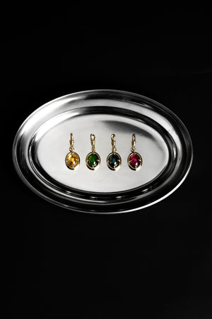 Pink Oval Tourmaline Attachment | 9K Yellow Gold | Natasha Schweitzer