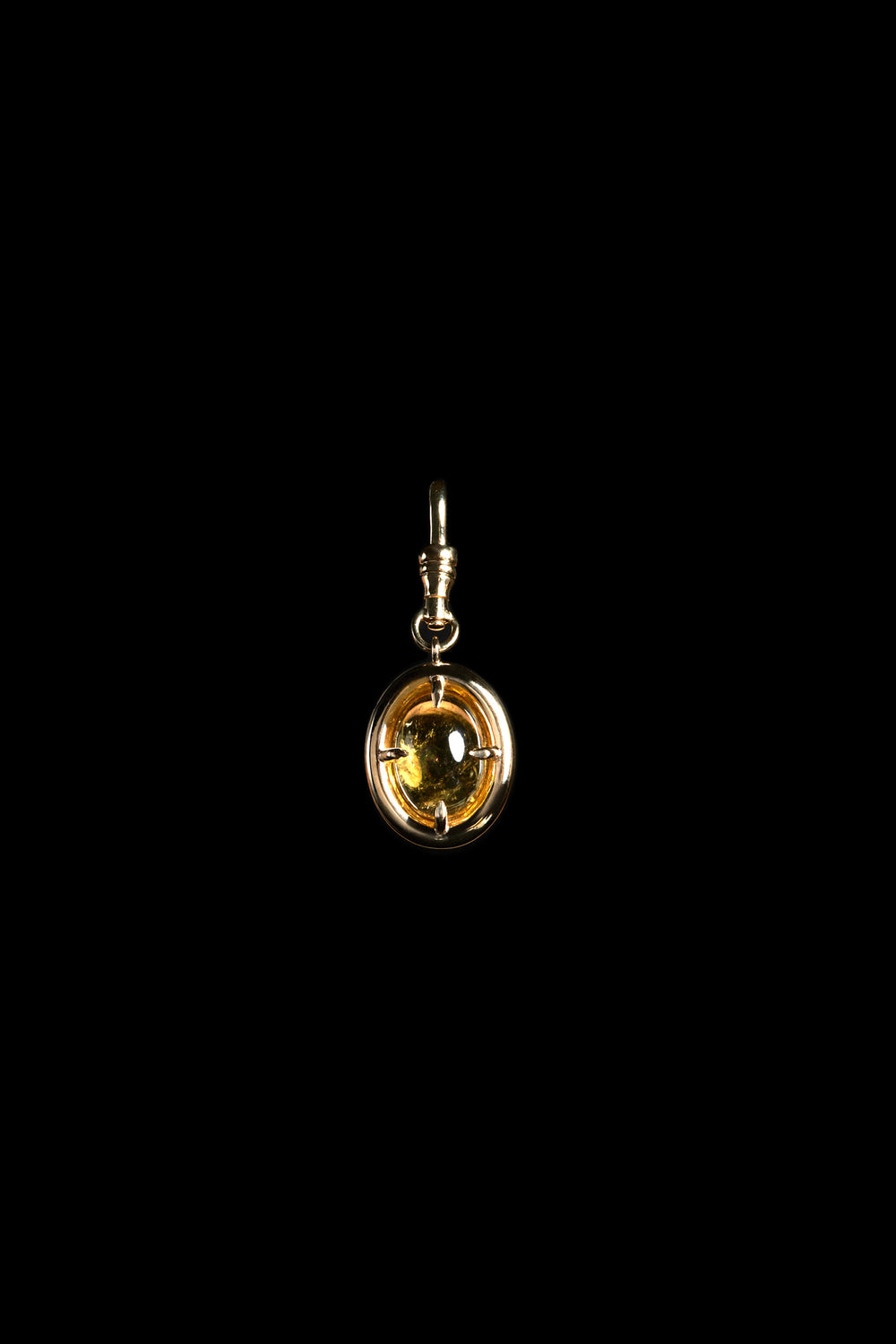 Yellow Oval Tourmaline Attachment | Silver or 9K White Gold| Natasha Schweitzer