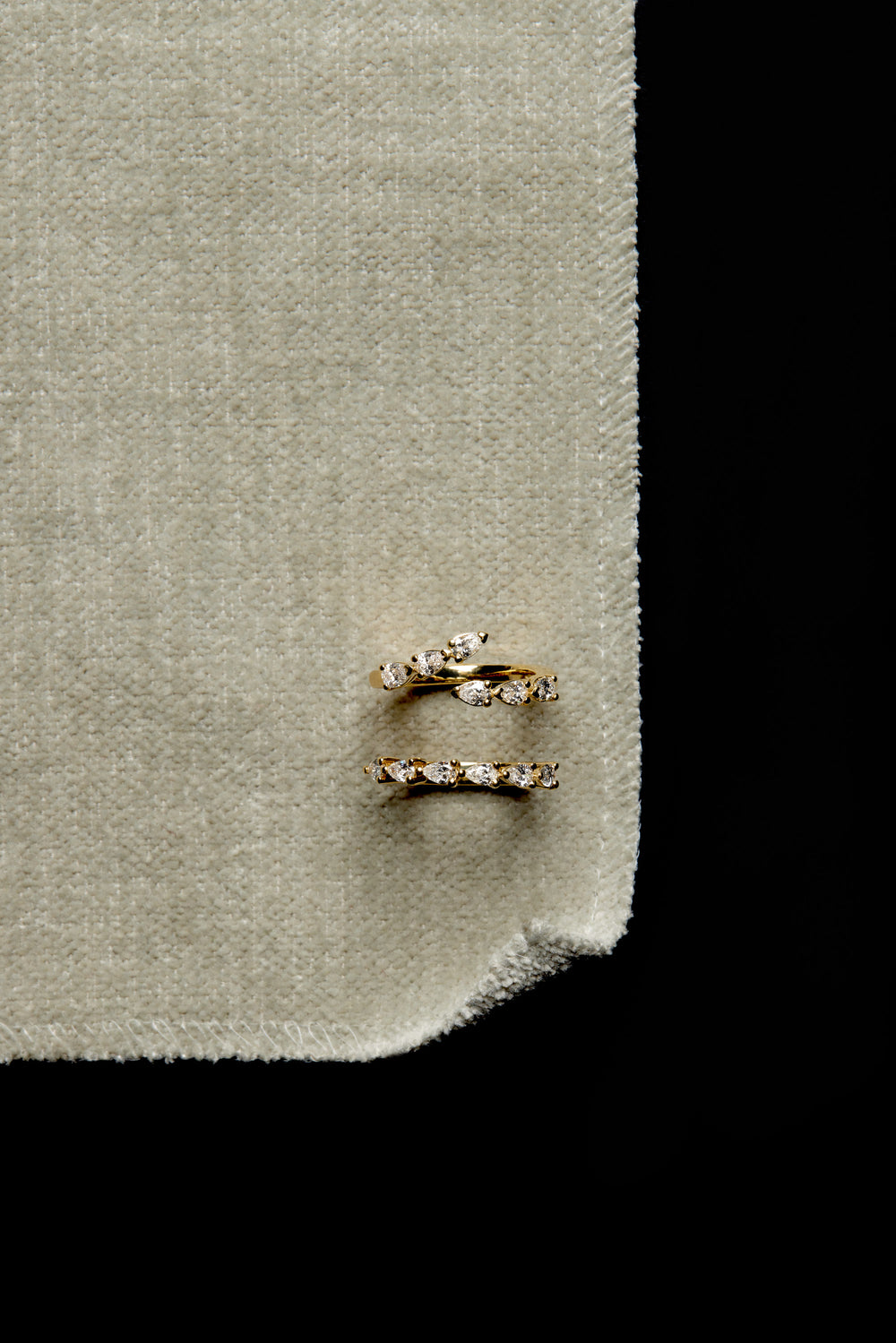 Pear Diamond Janie Wrap Ring | White Gold| Natasha Schweitzer