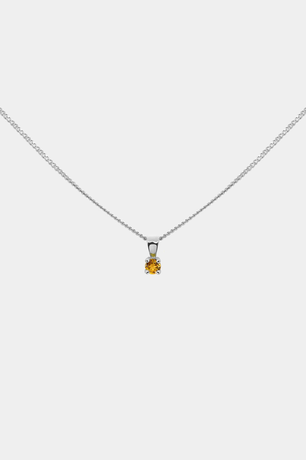 Birthstone Necklace | 9K White Gold