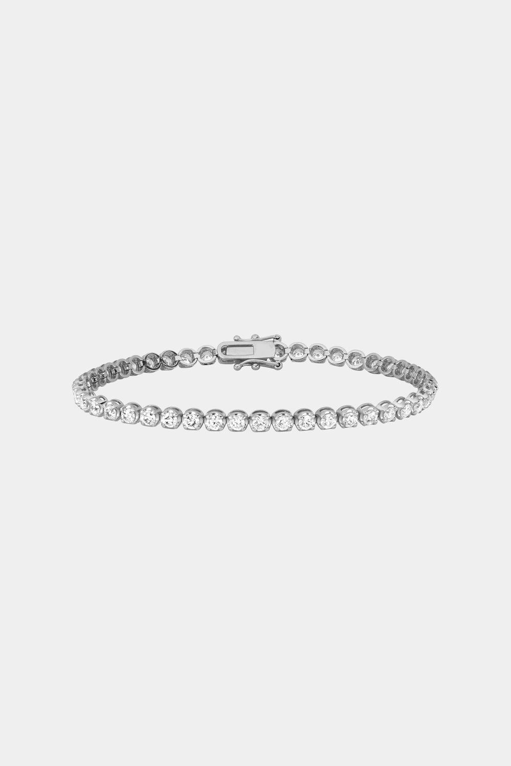 Crown Set Tennis Bracelet 0.08ct | 18K White Gold