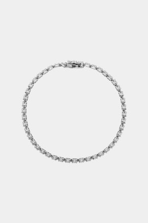 Crown Set Tennis Bracelet 0.08ct | 18K White Gold | Natasha Schweitzer