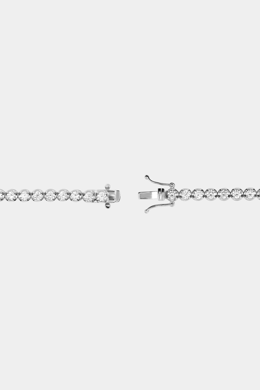Crown Set Tennis Bracelet 0.08ct | 18K White Gold