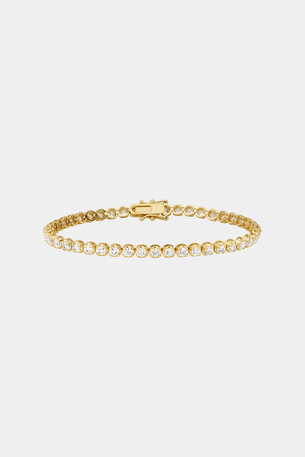 Crown Set Tennis Bracelet 0.08ct | 18K Yellow Gold| Natasha Schweitzer