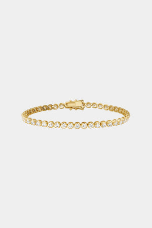 Crown Set Tennis Bracelet 0.08ct | 18K Yellow Gold | Natasha Schweitzer