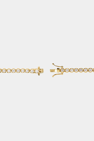 Crown Set Tennis Bracelet 0.08ct | 18K Yellow Gold | Natasha Schweitzer