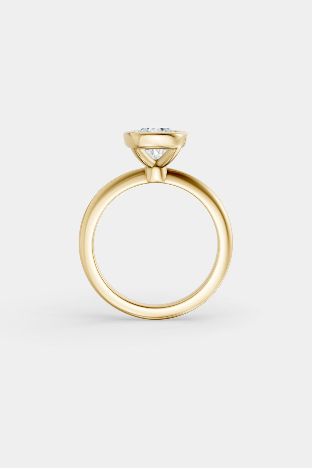 Diamond Bezel Solitaire Ring | Gwen Band| Natasha Schweitzer