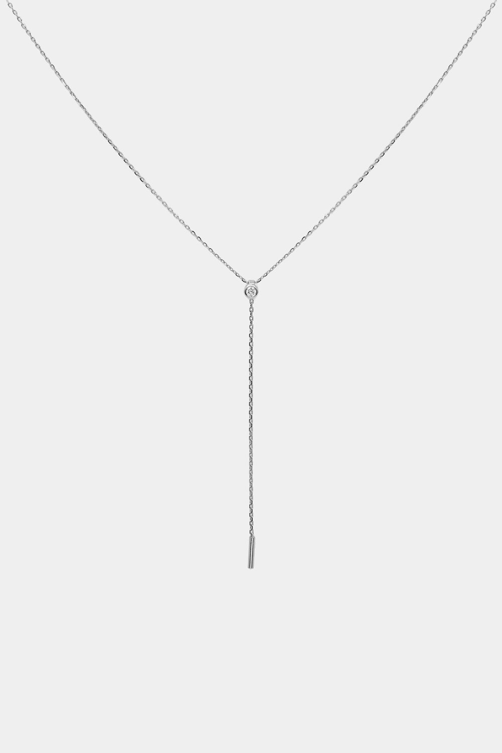 Diamond Lariat | 9K White Gold| Natasha Schweitzer