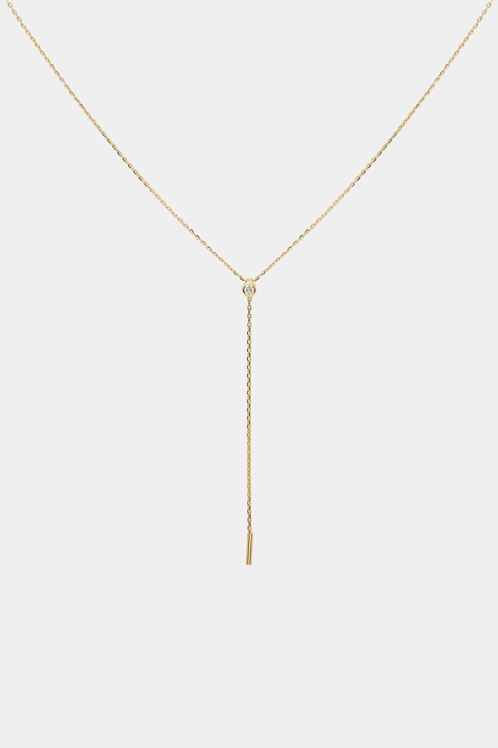 Diamond Lariat | 9K Yellow Gold
