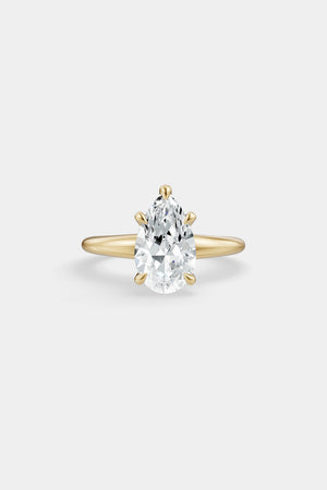Diamond Solitaire Ring | Medium Tapered Band | Natasha Schweitzer