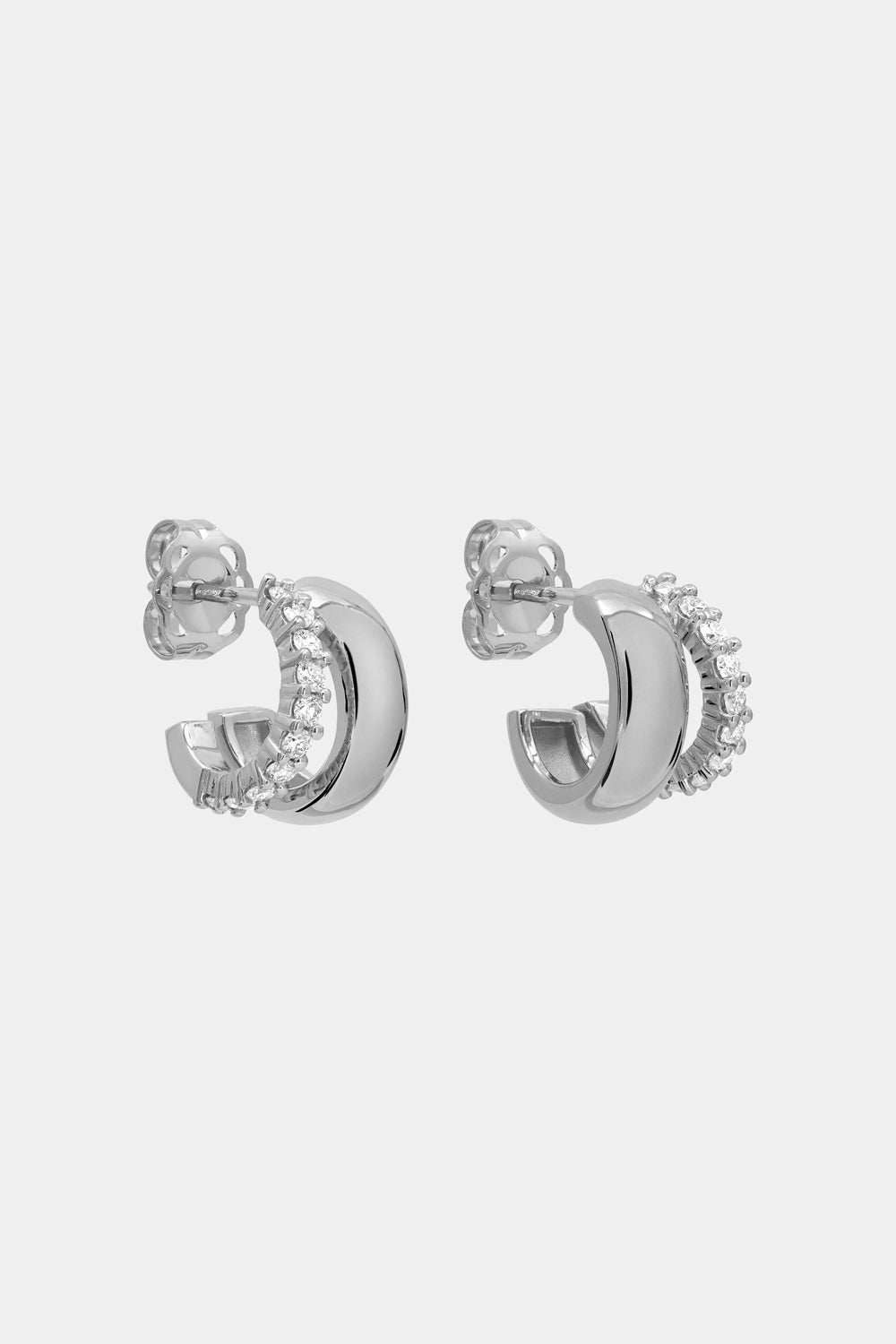 Sabine Diamond Hoops | White Gold| Natasha Schweitzer