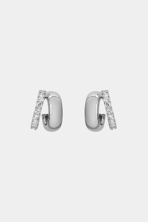 Sabine Diamond Hoops | White Gold | Natasha Schweitzer