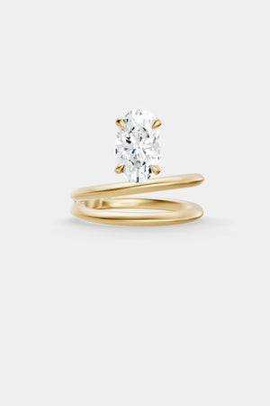 Double Band Diamond Oval Ring | 18K Gold | Natasha Schweitzer