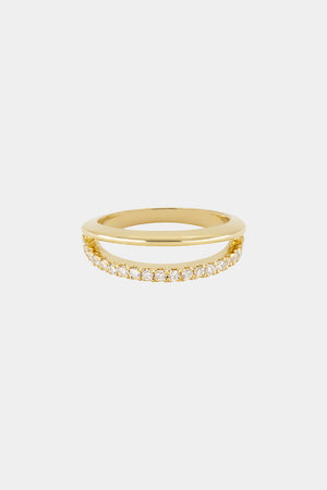 Double Band Harley Ring | Yellow Gold | Natasha Schweitzer