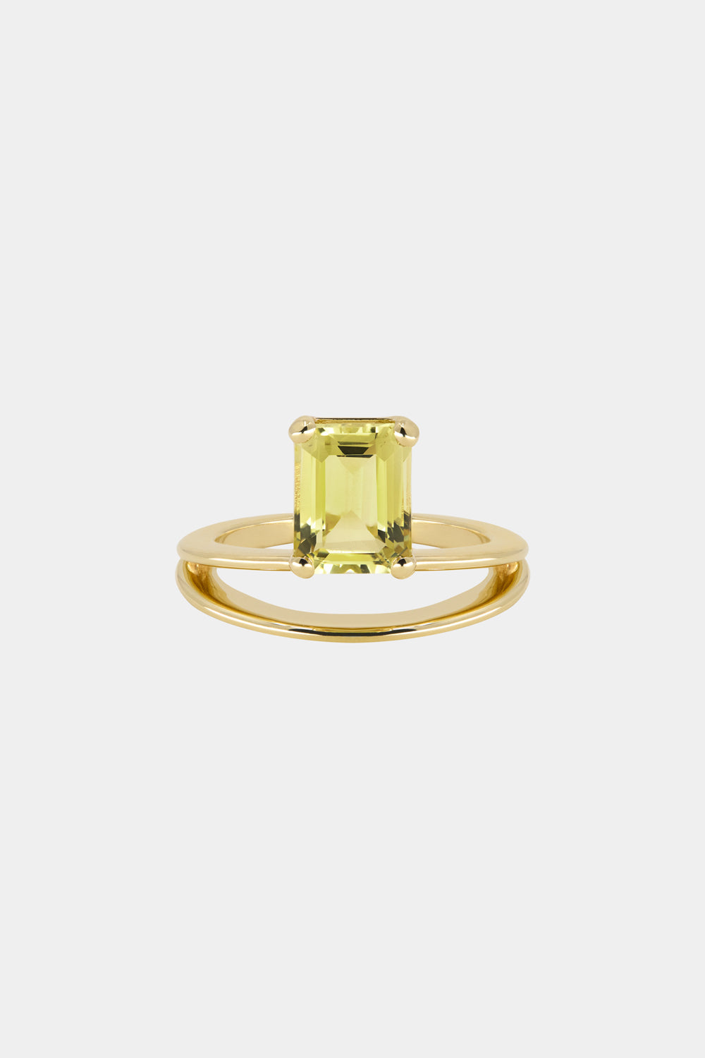 NATASHA SCHWEITZER | Ring | Double Band Lemon Quartz Ring | 9K
