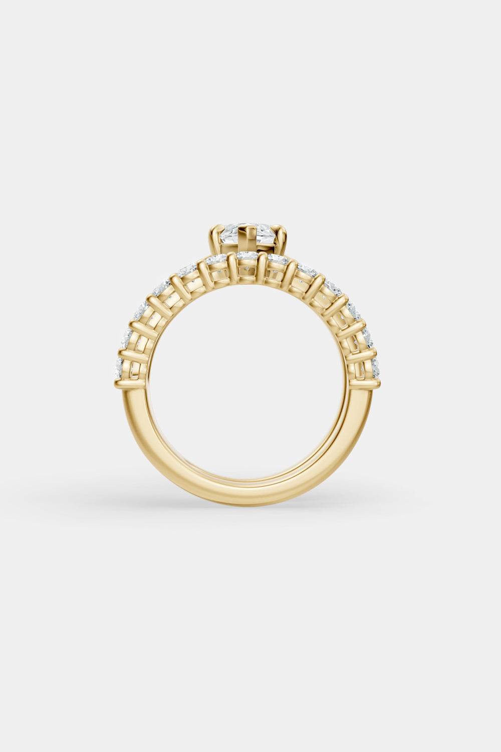 Double Band Marquise Diamond Ring | 18K Gold| Natasha Schweitzer