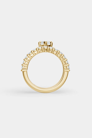 Double Band Marquise Diamond Ring | 18K Gold | Natasha Schweitzer
