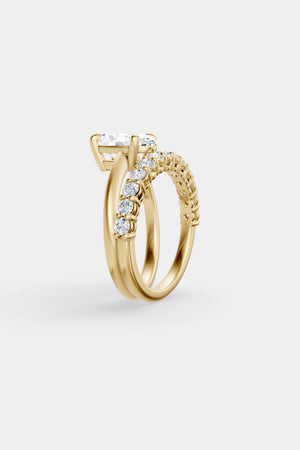 Double Band Oval Diamond Ring | 18K Gold | Natasha Schweitzer