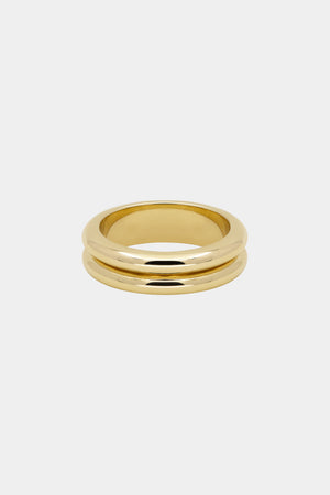 Double Orielle Ring | 9K Yellow Gold | Natasha Schweitzer