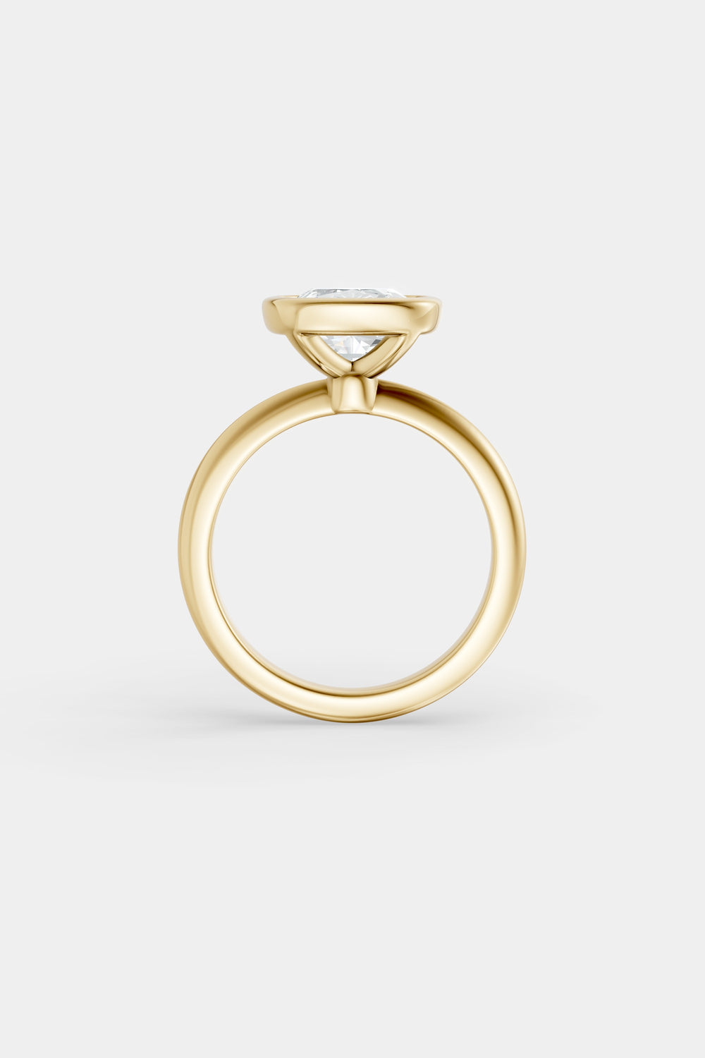 East West Diamond Bezel Solitaire Ring | Gwen Band| Natasha Schweitzer
