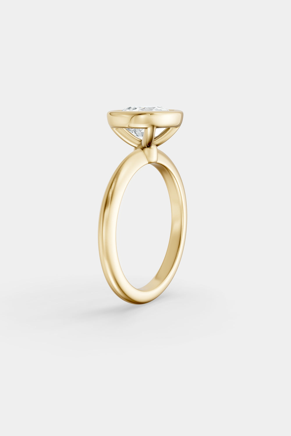 East West Diamond Bezel Solitaire Ring | Gwen Band| Natasha Schweitzer