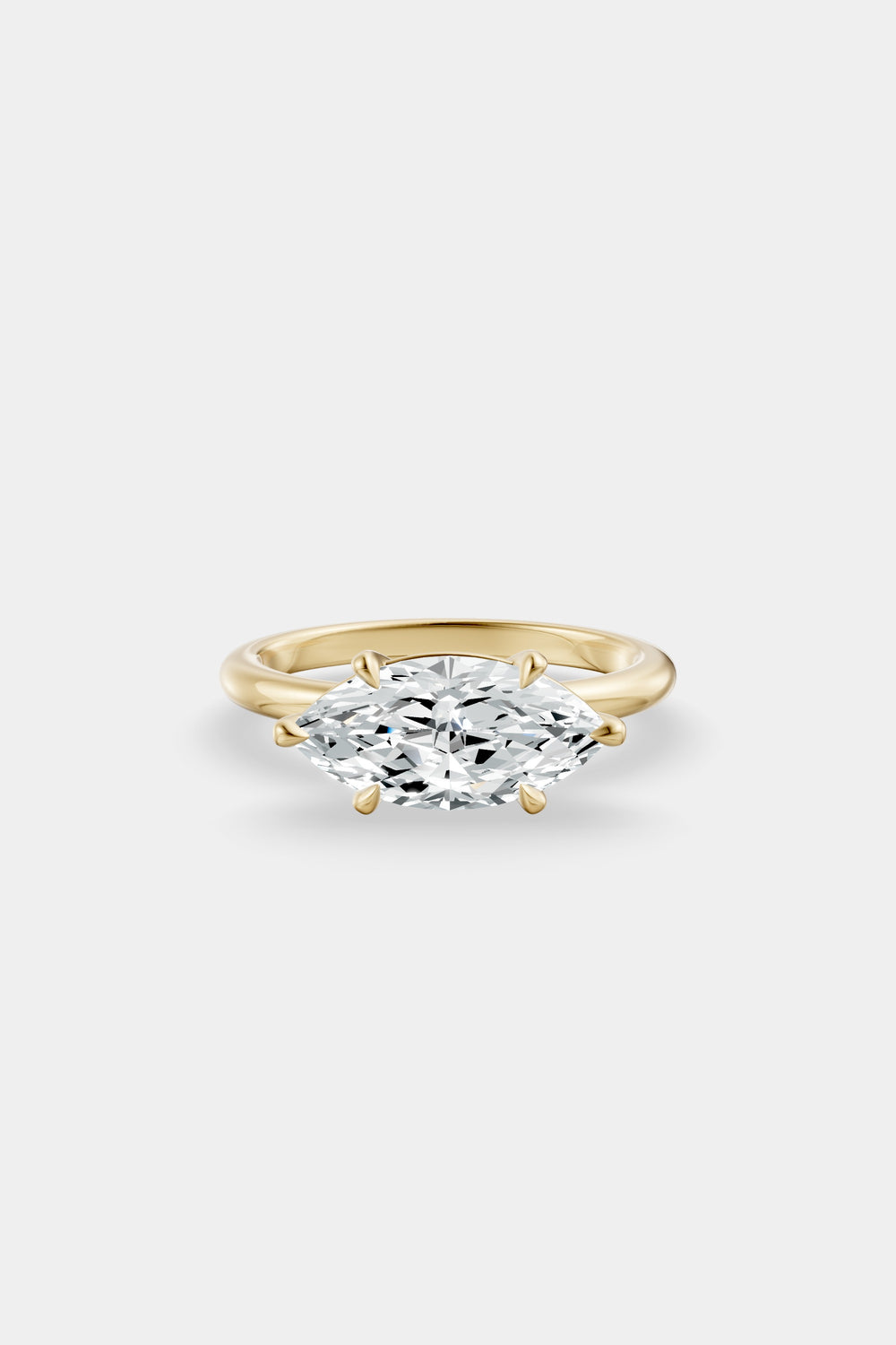 East West Marquise Diamond Ring | 18K Gold