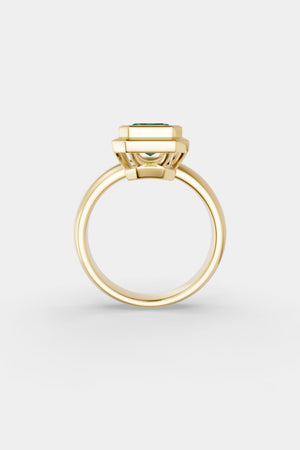 Emerald Bezel Ring | 18K Gold | Natasha Schweitzer