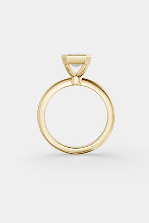 Emerald Diamond Bezel Ring | 18K Gold | Natasha Schweitzer